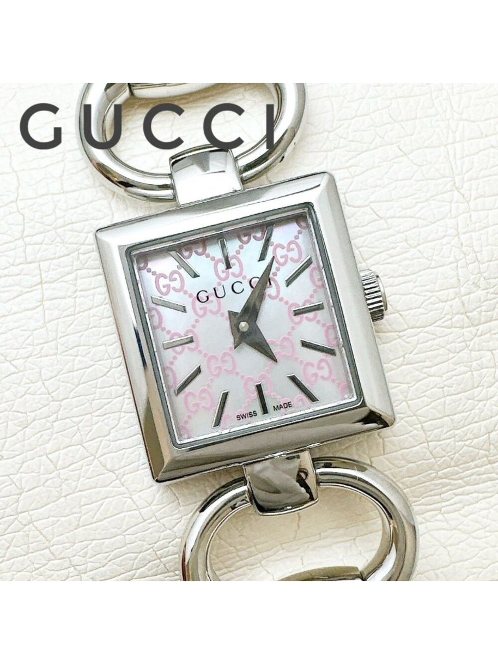 Gucci Tornavoni Watch Shell Quartz Stainless Steel 16.5